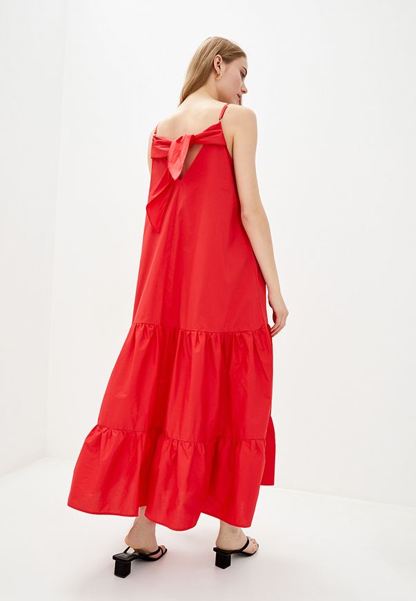 Длинное свободное платье ORA ярко-красного цвета., (40-42) XS