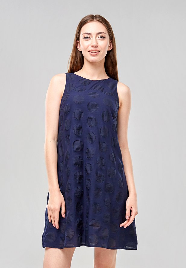 Платье короткое Ora из фактурной ткани, (50-52) XL