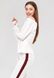 Пижама женская ORA белого цвета с фактурного трикотажа и бордовыми лампасами., (48-50) L
