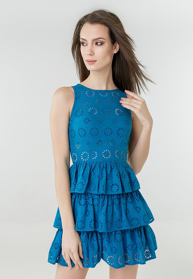 Платье Ora из прошвы с пышной юбкой, (50-52) XL