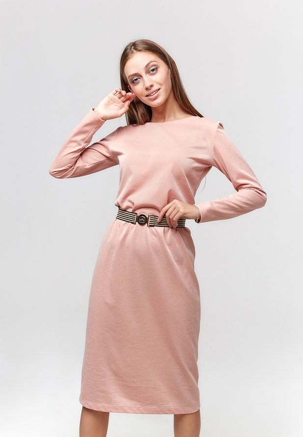 Платье Ora миди из тонкого трикотажа с люрексом, (50-52) XL