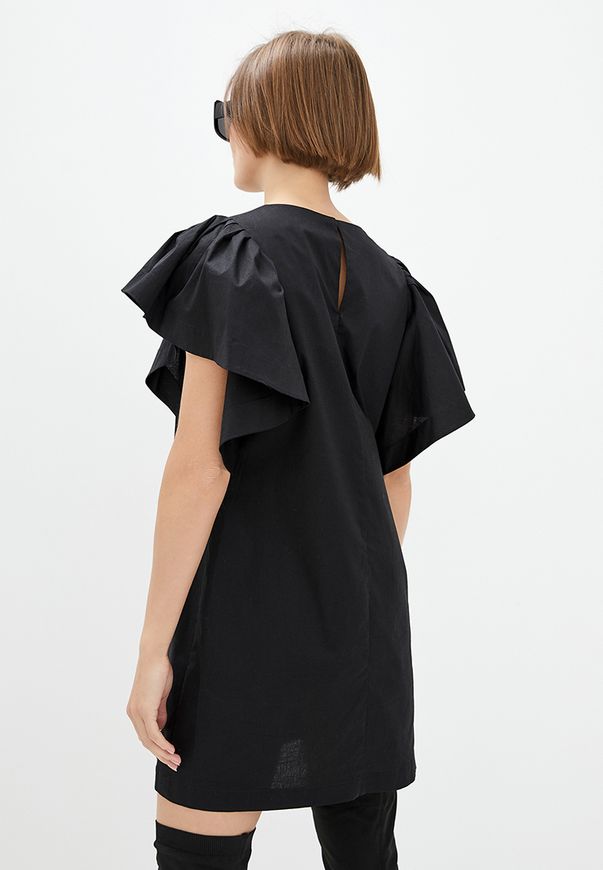 Короткое хлопковое платье ORA черного цвета., (42-44) S