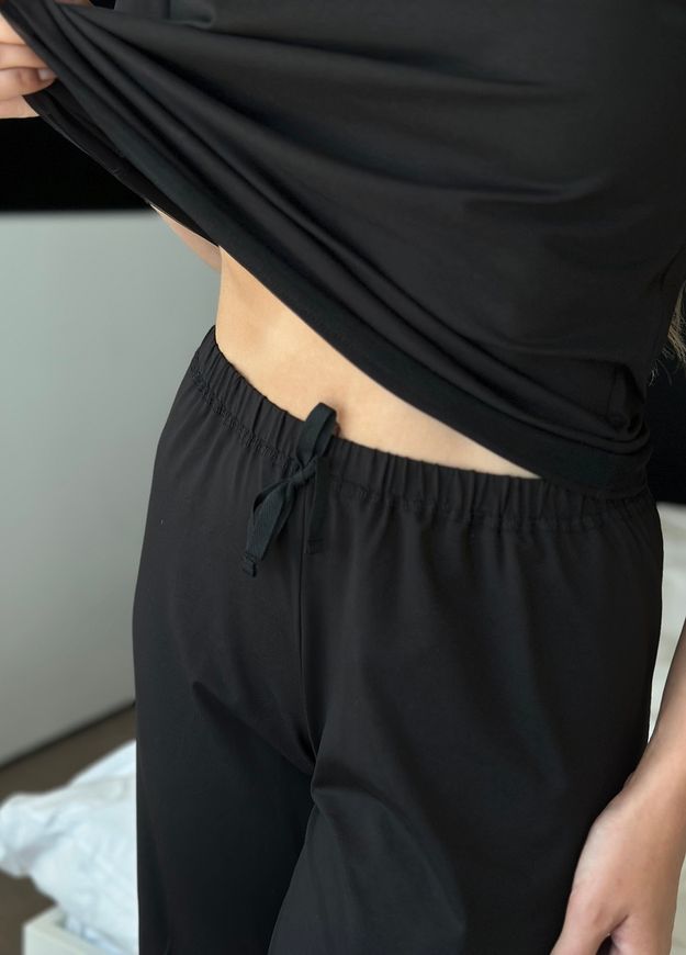 Піжама жіноча ORA чорного кольору декорована сіткою., (42-44) S
