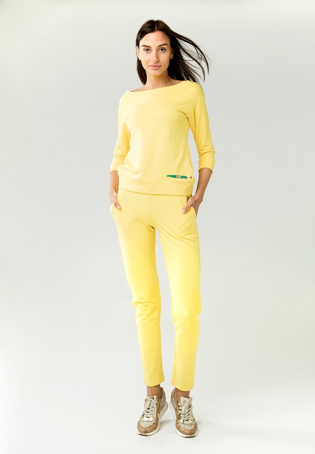 Спортивные брюки ORA цвет желтый, (50-52) XL