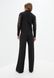Трикотажний жіночий костюм Ora чорного кольору зі вставками з мережива, (42-44) S