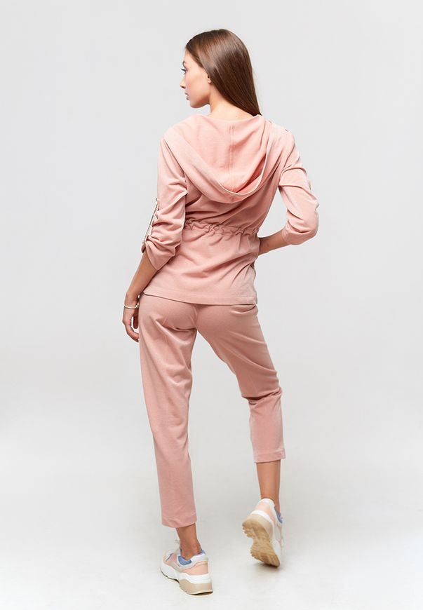 Женский трикотажный костюм Ora пыльно-розового цвета, (48-50) L