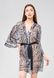 Пляжный халат-кимоно Ora из шифона с зверинным принтом, (48-50) L