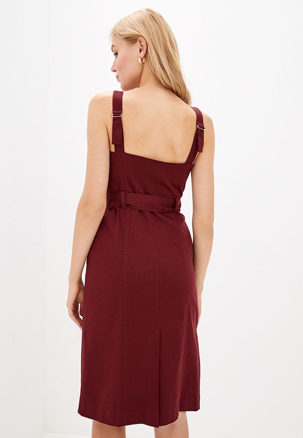 Сукня ORA міді бордового кольору на гудзиках, (42-44) S