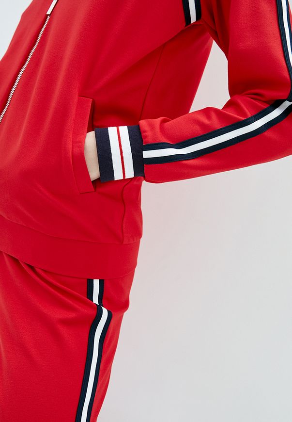 Жіночий спортивний костюм ORA червоний з кофтою на блискавці, (40-42) XS