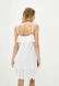 Коротка бавовняна сукня ORA білого кольору в дрібний однотонний горошок., (50-52) XL