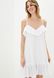 Коротка бавовняна сукня ORA білого кольору в дрібний однотонний горошок., (50-52) XL