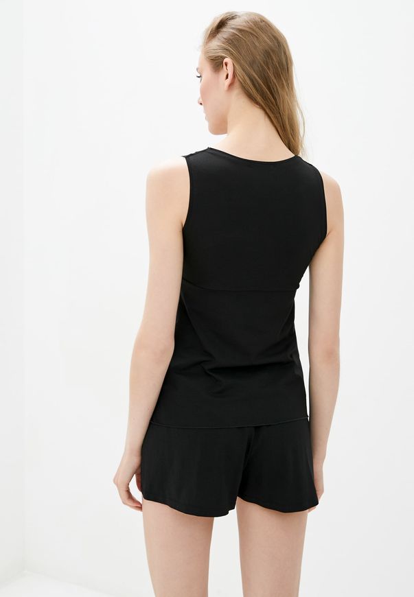 Піжама жіноча ORA з шортами, чорного кольору з мереживом тон., (42-44) S