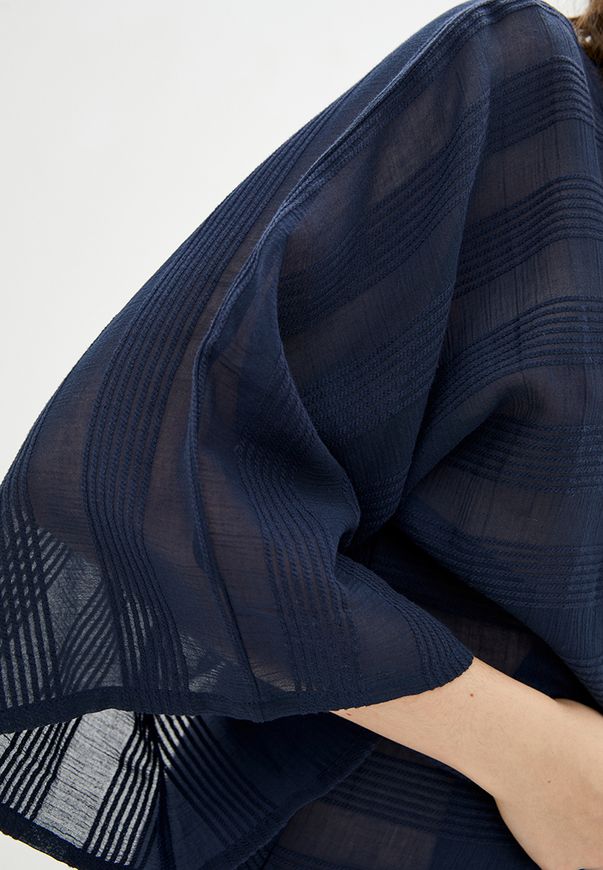 Халат кимоно ORA темного-синего цвета из фактурного хлопка, (42-44) S