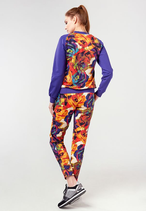 Жіночий спортивний костюм ORA з яскравим абстрактним та квітковим принтом, (42-44) S