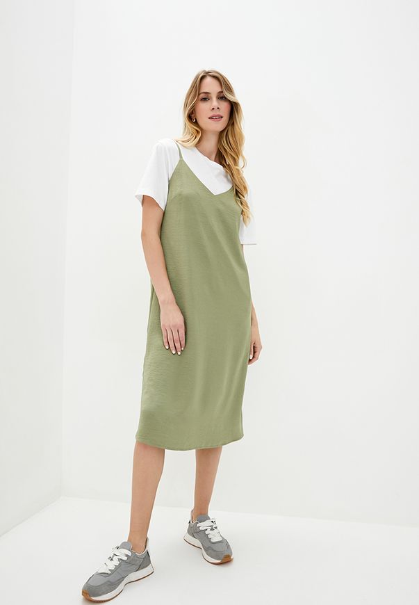Сукня-комбінація ORA оливкового кольору., (46-48) M